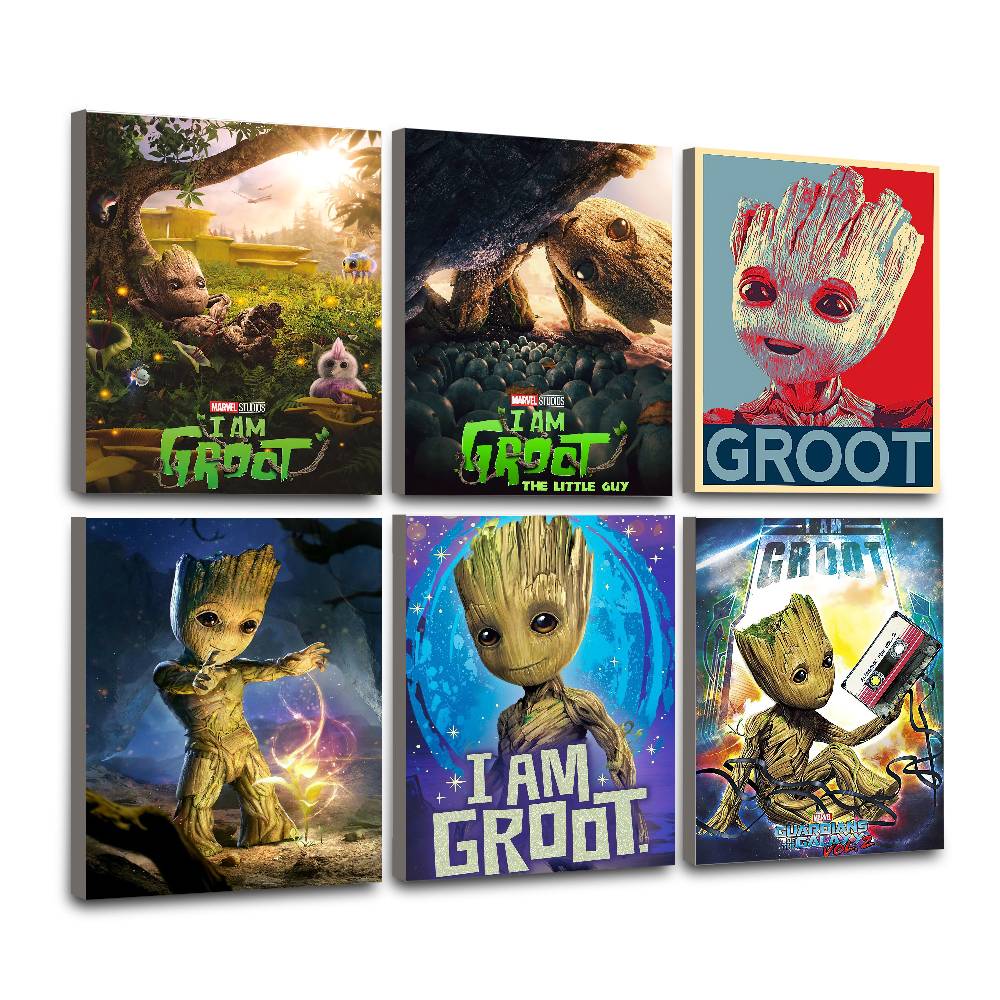 Resin Art Wall Decor - マーキュート G-Groot lassic カバーダイヤモンド絵画プリントポスターリビングルームの壁アート家の装飾写真ギフト