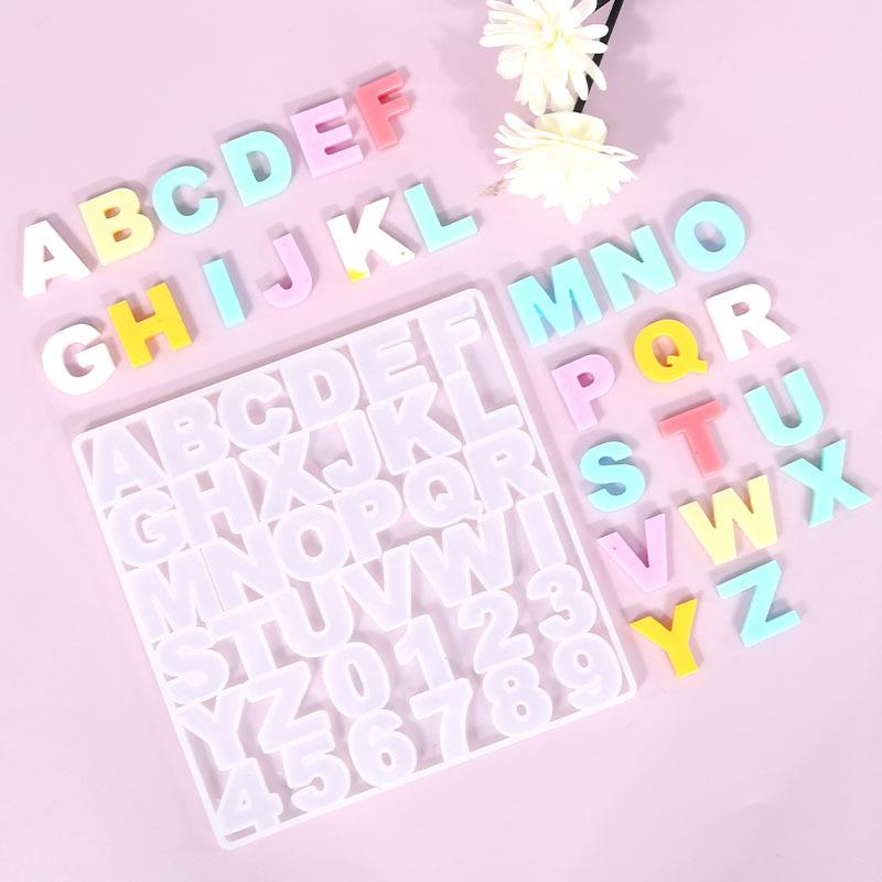 Resin Art Alphabet - 金型シリコンモールド,エポキシ樹脂,日曜大工,手工芸品,成形金型