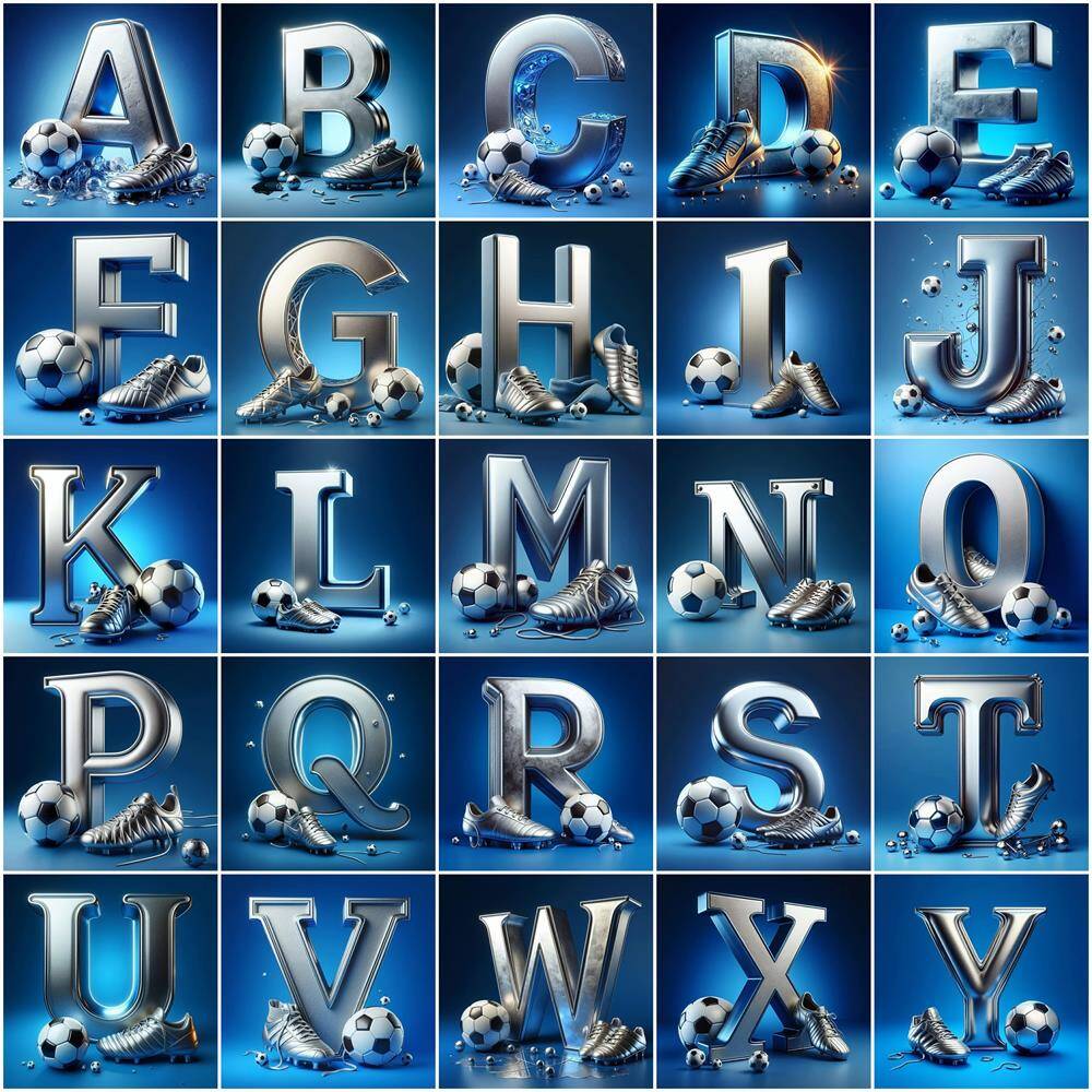 Resin Art Alphabet - エバーシャイン-ダイヤモンドの文字のモザイク絵画,サッカーのアルファベット,完全な正方形,丸い刺embroidery,DIYアート,靴の壁の装飾