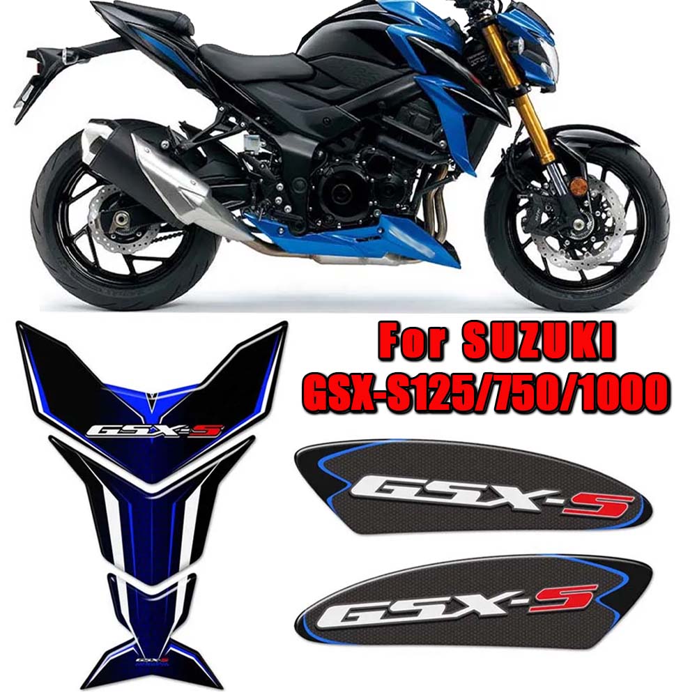 Resin Art Logo - スズキ用フィッシュボーン燃料タンクパッド、タンクパッドプロテクターステッカー、デカールフェンダー、GSX-S125、GSX-S750、GSX-S1000、gsxs、GSX-S、750、1000ロゴ