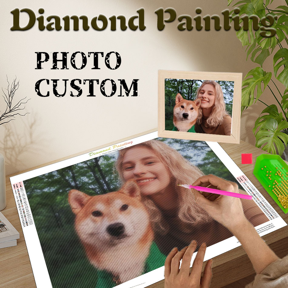 Resin Art For Wedding Gift - 写真カスタムダイヤモンドペインティング ウォールアート作成 DIYクラフト カスタム写真ダイヤモンドアート カスタム画像 ユニークなギフト