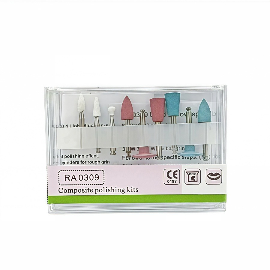 Resin Art Case - 9個入り/箱 歯科用研磨バー キット 複合樹脂 ゴム製 磁器歯