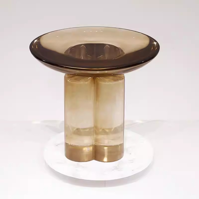 Resin Art Coffee Table - 高級ホテルヴィラ装飾樹脂アクリル透明エッジテーブルシンプルスタイル家具アートデザインラウンドコーヒーテーブル