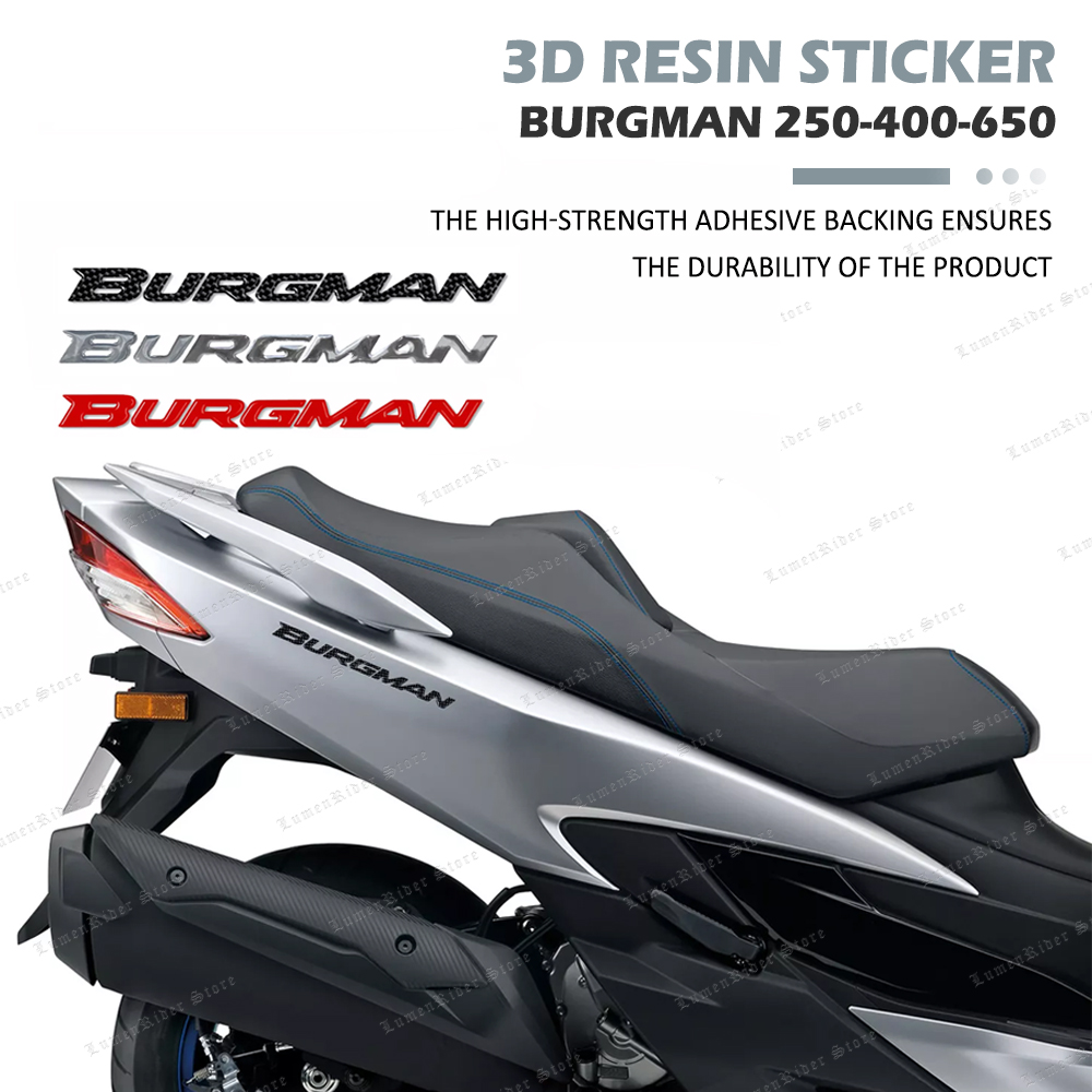 Resin Art Logo - オートバイ用3D樹脂ステッカー,スズキバーグマンのエンブレムステッカー250 400 650