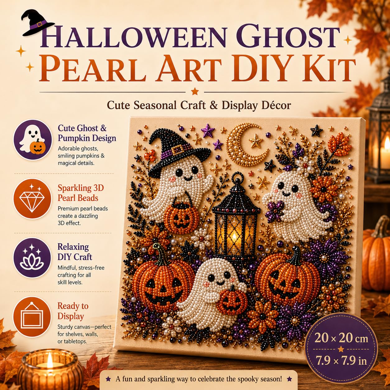 @ハロウィン ゴーストパールアートキット 大人用 DIYパー - Resin Art For Beginner のレビューと価格