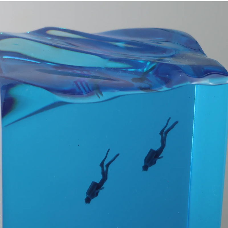 新しいマリンアート家の装飾品手工芸品木製樹脂彫刻品洞窟のよう - Resin Art Ocean のレビューと価格