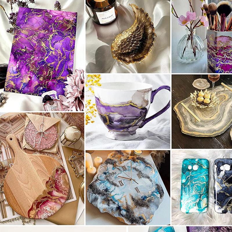 1 セット樹脂顔料キットアートインクアルコール液体着色剤染料 - Resin Art Alcohol Ink のレビューと価格