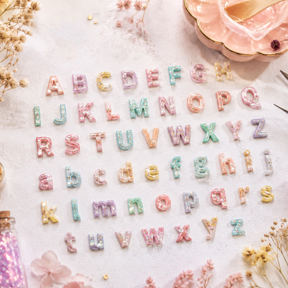 新しい26文字のミニアルファベットシリコンモールド DIYク - Resin Art Alphabet のレビューと価格