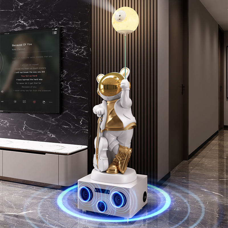 家の装飾 136 センチメートルウサギの宇宙飛行士像床の装飾 - Resin Art Floor のレビューと価格