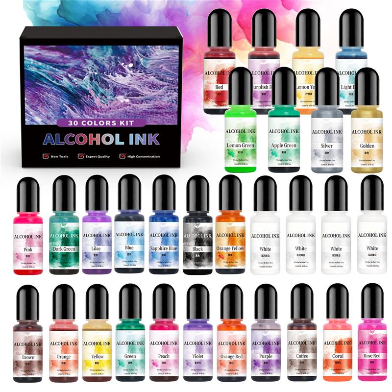 1 セットアートインクアルコールエポキシ樹脂顔料キット液体着 - Resin Art Alcohol Ink のレビューと価格