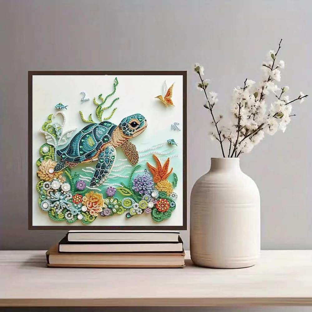 海亀動物ダイヤモンドペインティングキット 大人初心者向けDI - Resin Art For Beginner のレビューと価格