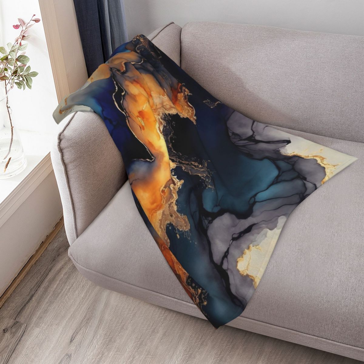 火山波模様 - 抽象的なアルコールインク樹脂アートスローブラ - Resin Art Alcohol Ink のレビューと価格