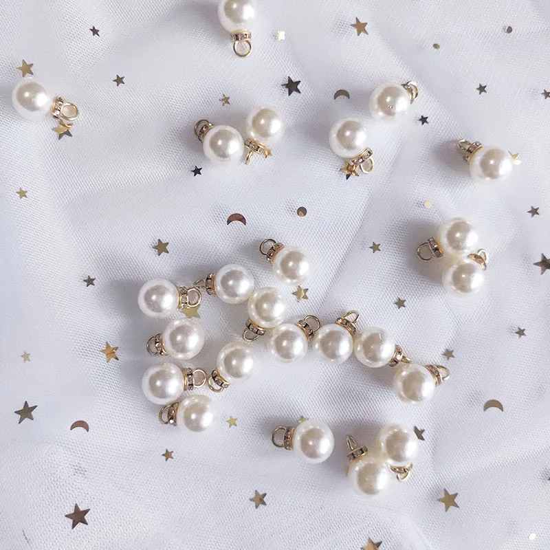 30 個ラウンドパールダイヤモンドペンダントゴールドシルバー - Resin Art For Wedding Gift のレビューと価格