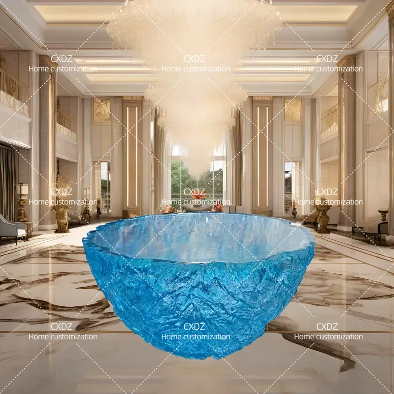 高級透明エポキシ樹脂ラウンドコーヒーテーブルアートデザイン、 - Resin Art Coffee Table のレビューと価格