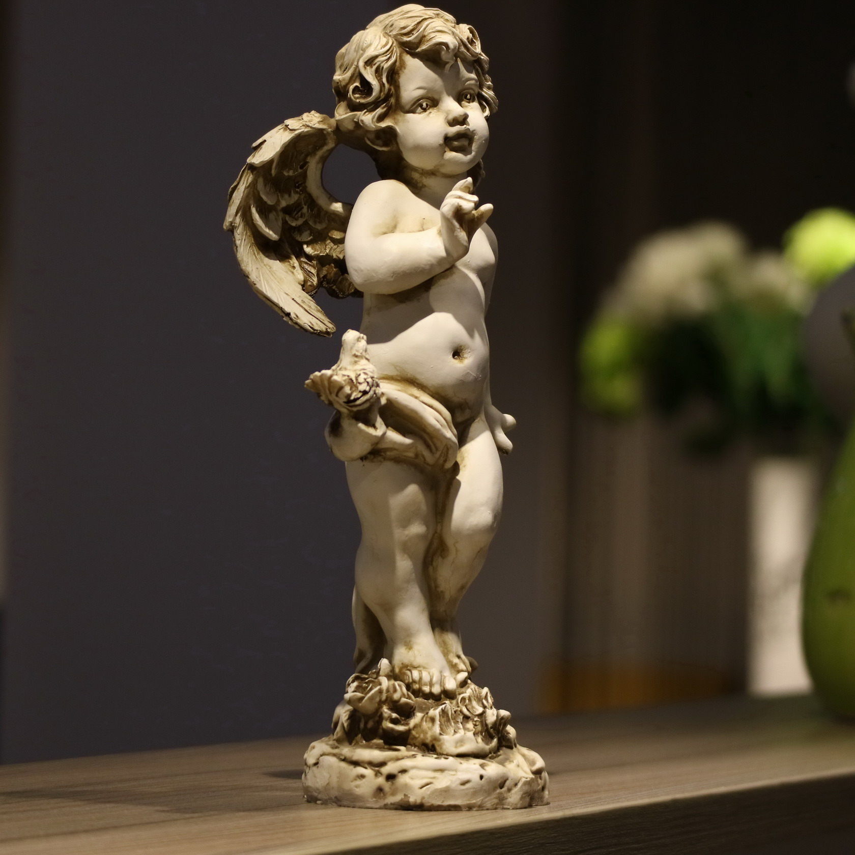 レトロ樹脂天使の置物 29 センチメートル家の中庭の装飾アー - Resin Art For Wedding Gift のレビューと価格