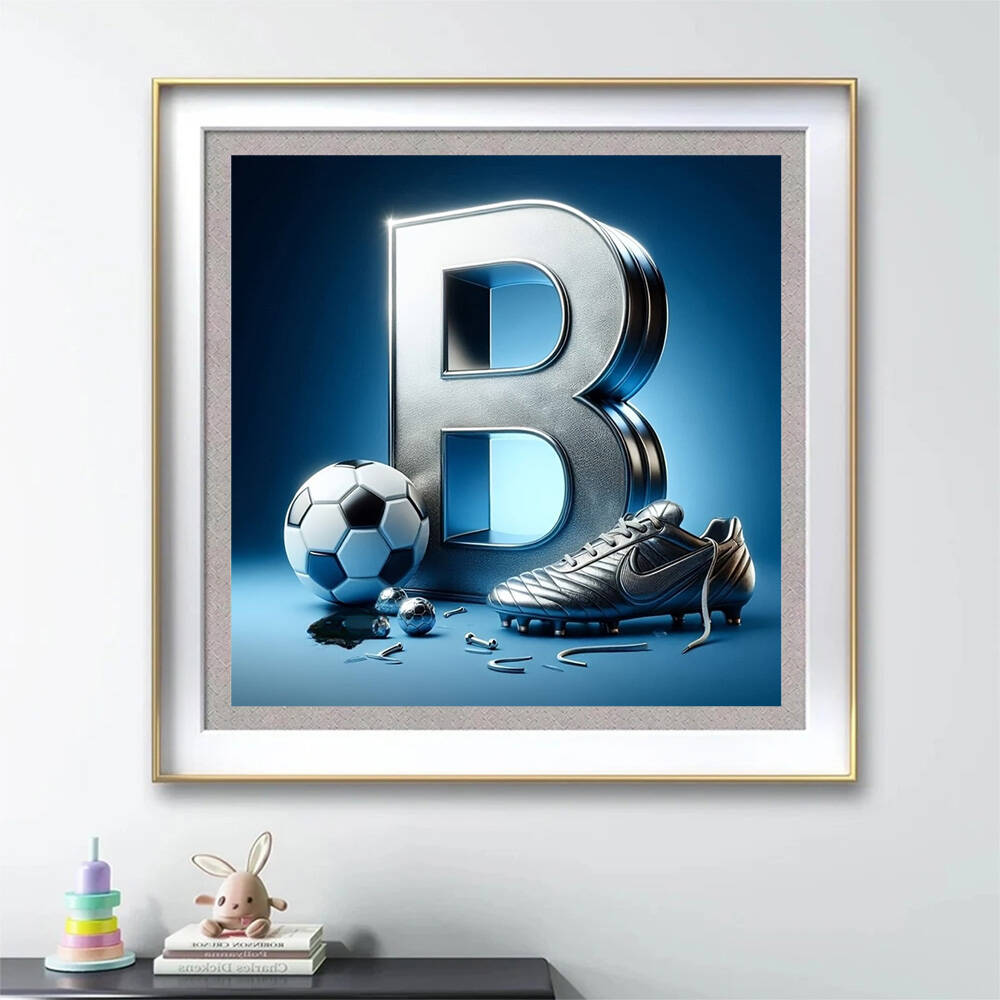 エバーシャイン-ダイヤモンドの文字のモザイク絵画,サッカーの - Resin Art Alphabet のレビューと価格