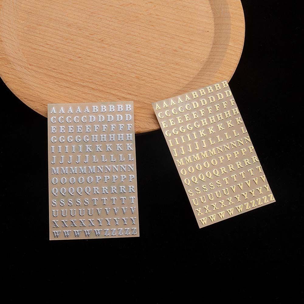 エポキシ樹脂充填ステッカー,英語の文字,金と銀の番号,充填ラ - Resin Art Alphabet のレビューと価格