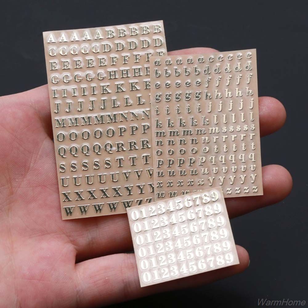 エポキシ樹脂充填ステッカー,英語の文字,金と銀の番号,充填ラ - Resin Art Alphabet のレビューと価格