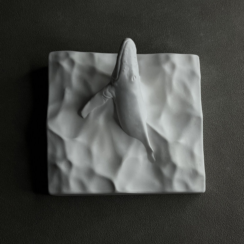 ザトウクジラ像石膏海洋彫刻モダンデスクトップ動物置物装飾浴室 - Resin Art Ocean のレビューと価格