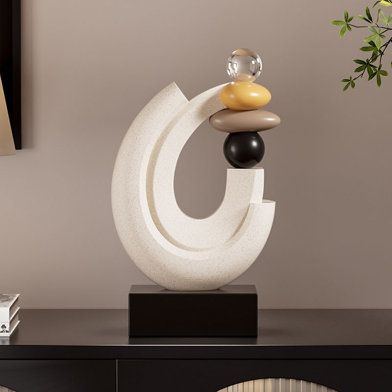 家の装飾幸運石像デスクトップ装飾品北欧リビングルームディスプ - Resin Art For Wedding Gift のレビューと価格
