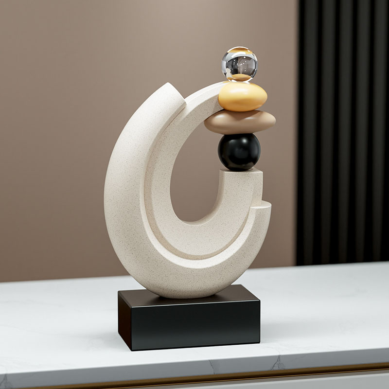 家の装飾幸運石像デスクトップ装飾品北欧リビングルームディスプ - Resin Art For Wedding Gift のレビューと価格