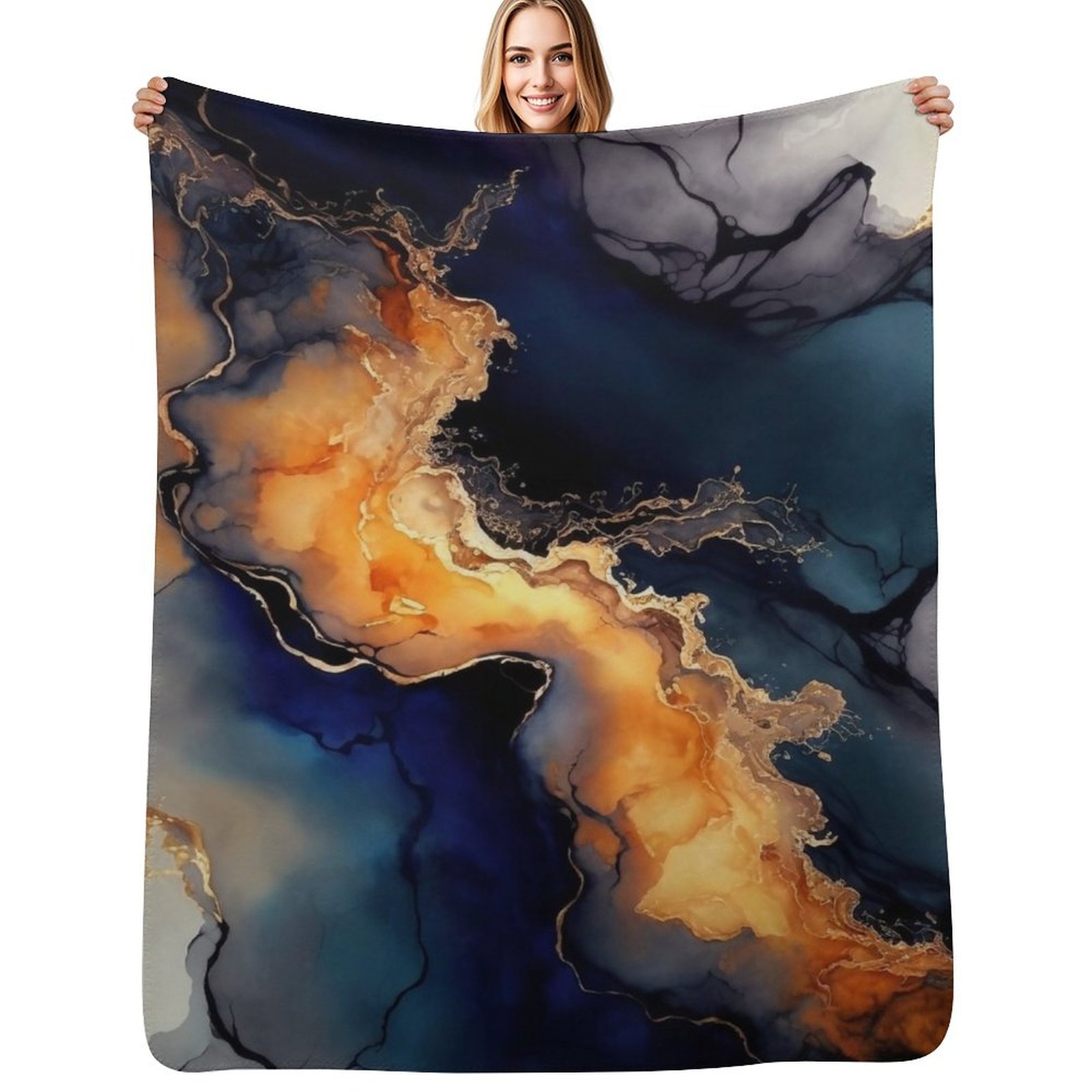 火山の波 - 抽象的なアルコールインク樹脂アートスローブラン - Resin Art Alcohol Ink のレビューと価格