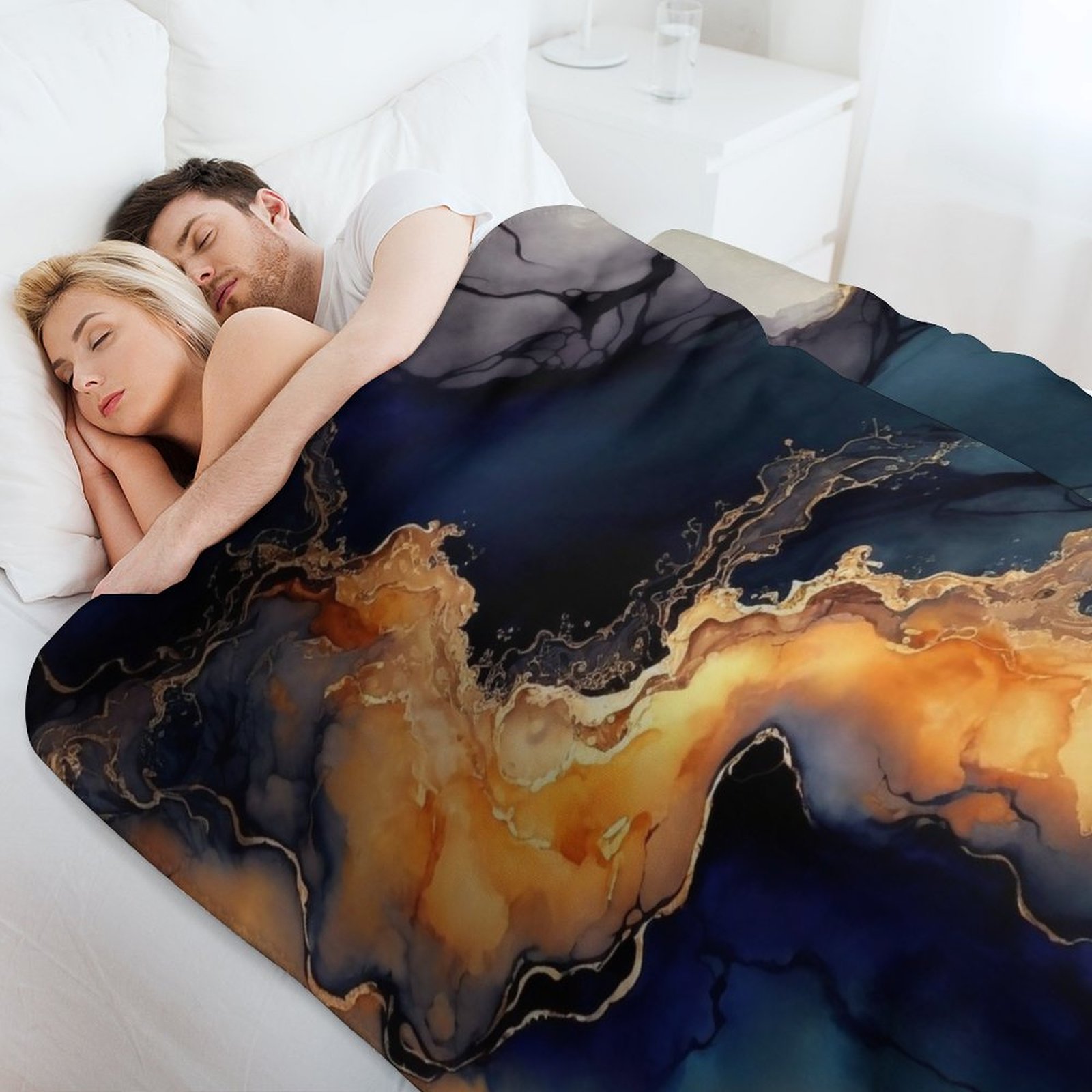 火山の波 - 抽象的なアルコールインク樹脂アートスローブラン - Resin Art Alcohol Ink のレビューと価格