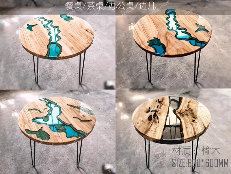 クリエイティブアートダイニングテーブル エポキシ樹脂 リバー - Resin Art Coffee Table のレビューと価格
