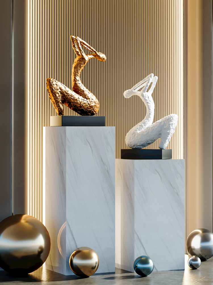 家の装飾のための抽象的なインテリアの彫刻,大きな像,芸術的な - Resin Art Floor のレビューと価格