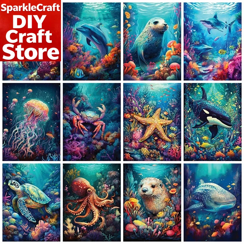 1PC フレームレスフルスクエアラウンドダイヤモンド塗装キッ - Resin Art Wall Decor のレビューと価格