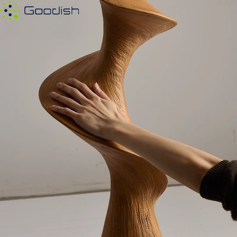 日本の侘び寂びレトロアートクリエイティブな縦型曲線木製光沢ラ - Resin Art Floor のレビューと価格