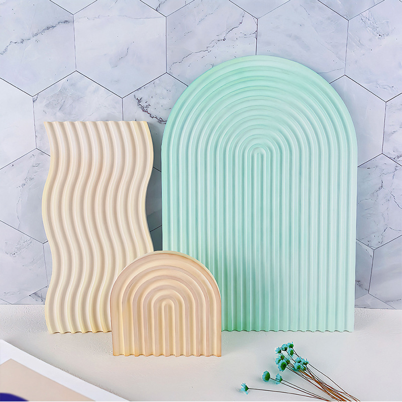 DIYストライプウェーブトレイ型 レジン/コンクリート/セメ - Resin Art Ocean のレビューと価格