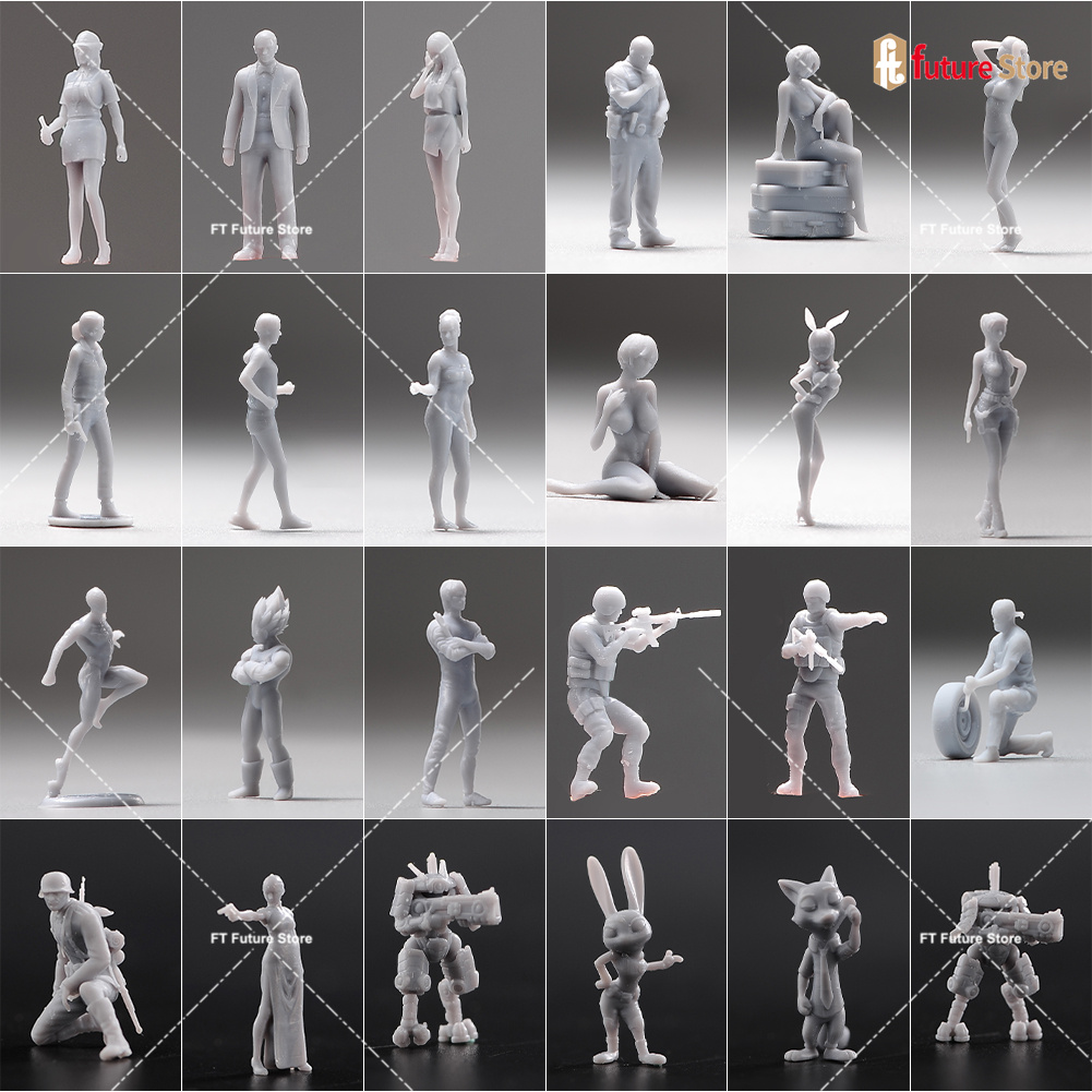 DIYブラインドボックス 5/10個セット 未塗装ミニチュア - Resin Art Case のレビューと価格