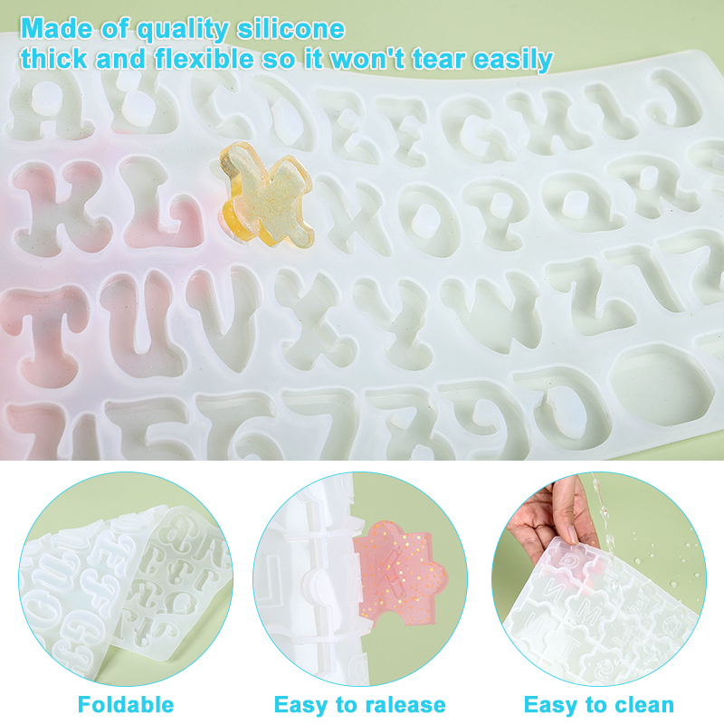 アルファベットキーホルダー金型アルファベット樹脂シリコーン金 - Resin Art Alphabet のレビューと価格