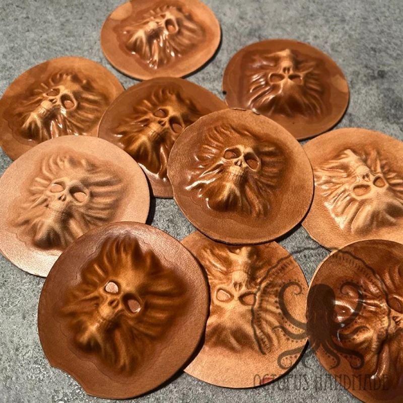 3Dミニスカルヘッドレザースタンプエンボス加工型、レザー彫刻 - Resin Art Logo のレビューと価格