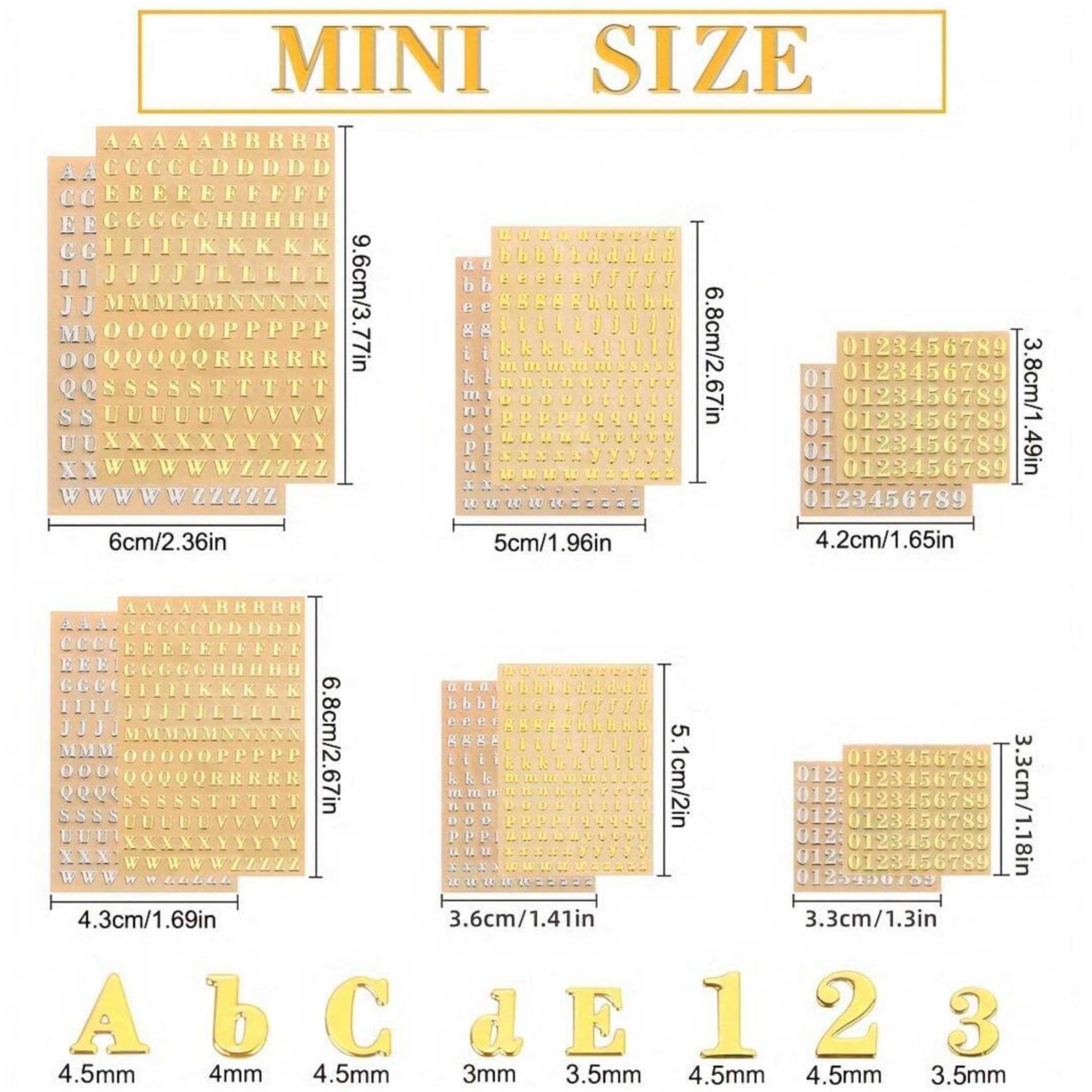 12文字樹脂ステッカー、ミニ文字と数字ステッカー、樹脂用品、 - Resin Art Alphabet のレビューと価格
