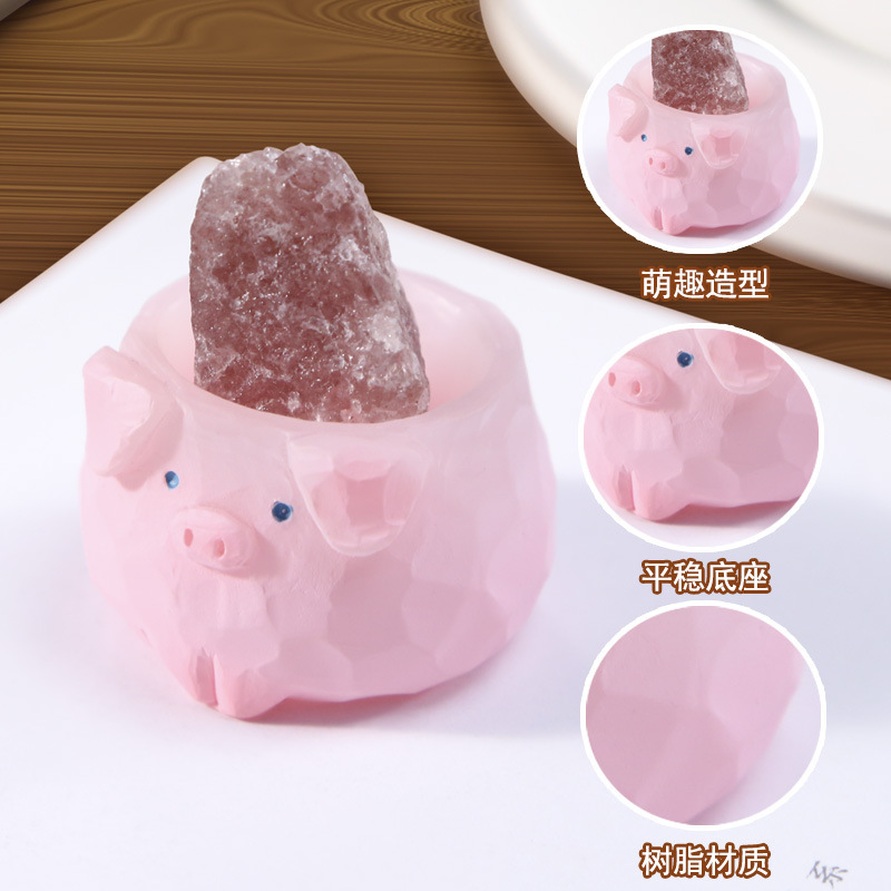 クリエイティブな動物のブラインドボックス、美しいクリスタルデ - Resin Art Stone のレビューと価格