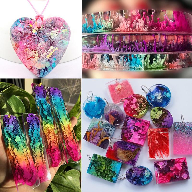芸術的なUVエポキシ樹脂インク,アルコール樹脂顔料,液体着色 - Resin Art Alcohol Ink のレビューと価格
