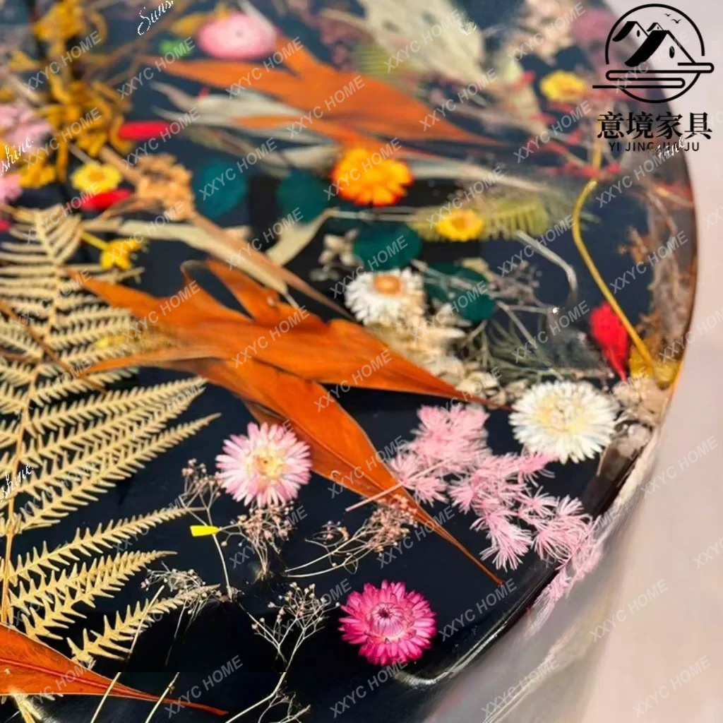 ライトラグジュアリーな高級感漂う丸型高級アート樹脂製コーヒー - Resin Art Coffee Table のレビューと価格