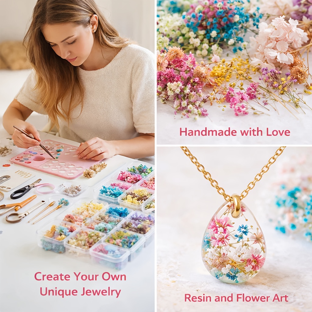 10箱入りミックスドライフラワーブーケセット - 既製の人工 - Resin Art For Wedding Gift のレビューと価格