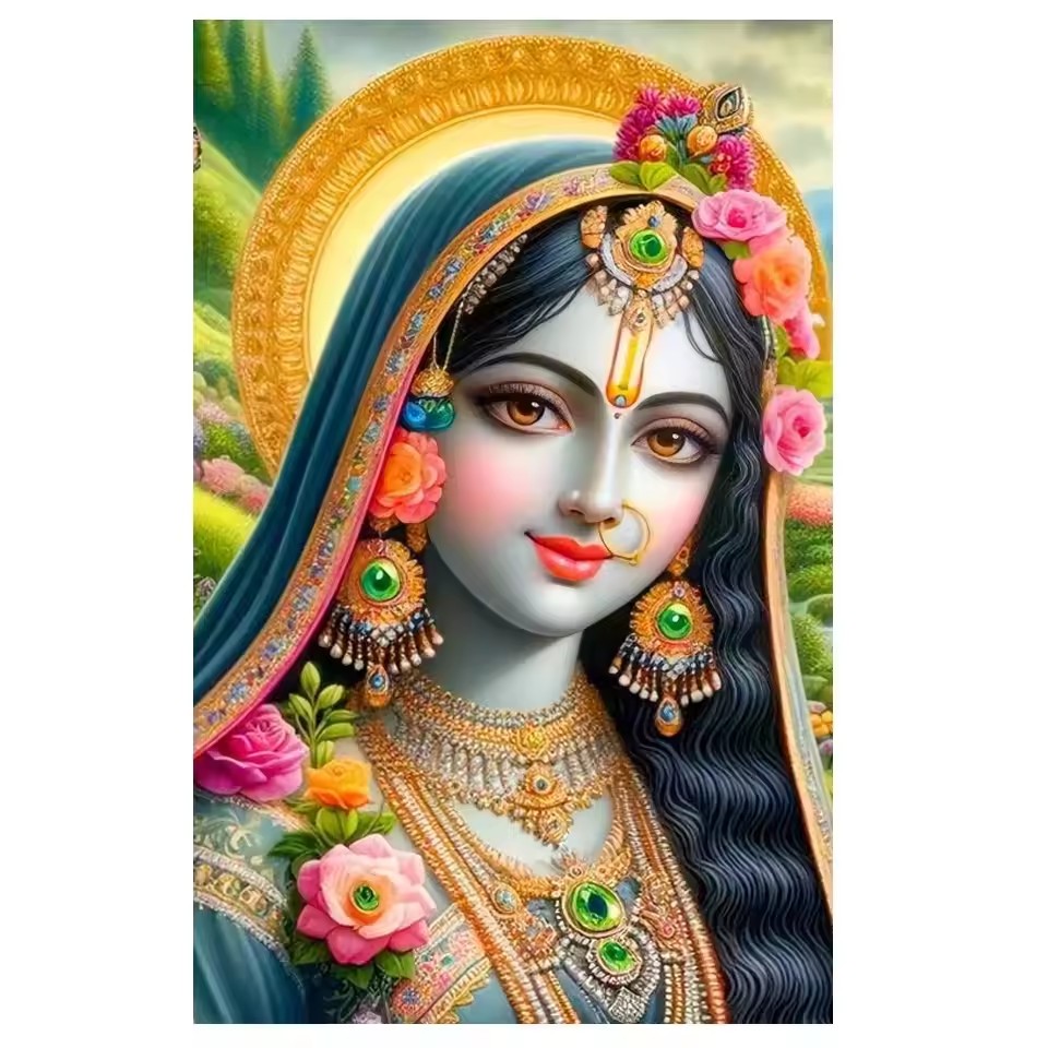インドのロードラダクリシュナ,カップルのためのダイヤモンド絵 - Resin Art Radha Krishna のレビューと価格