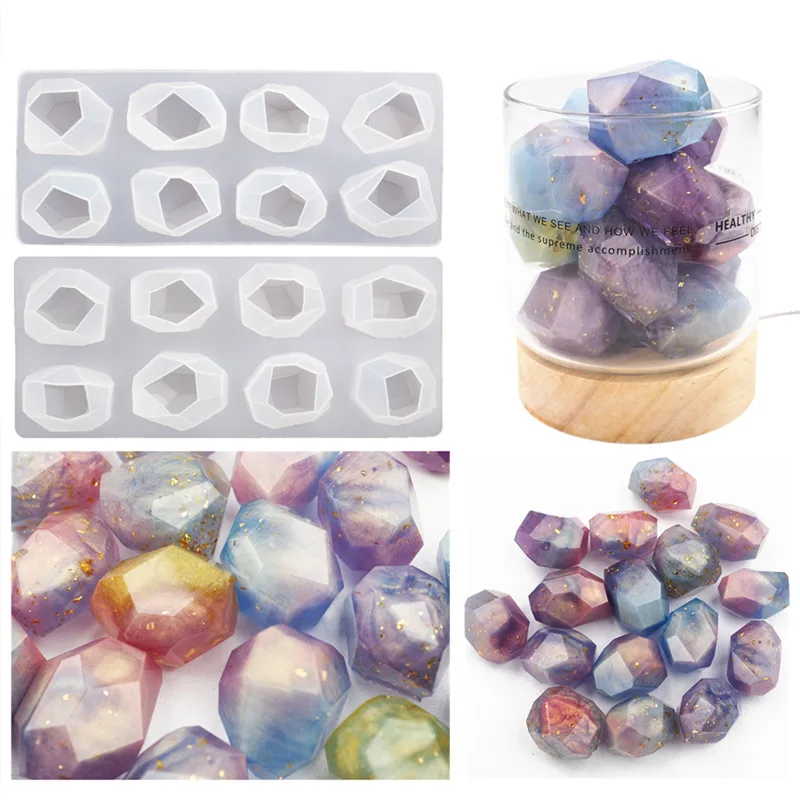 DIY クリスタル不規則な石シリコーン型幾何学的なファセット - Resin Art Stone のレビューと価格