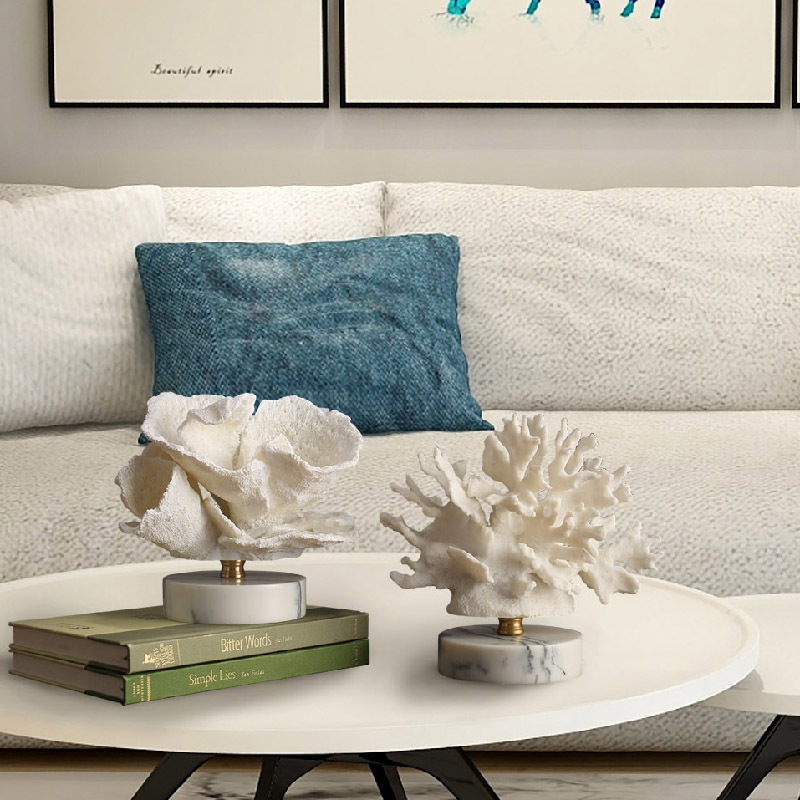 北欧スタイルの模造珊瑚樹脂製オーナメント、ミニマリストな家の - Resin Art Coffee Table のレビューと価格
