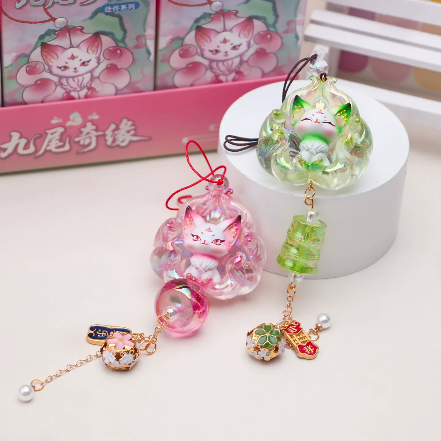 オリエンタル美学九尾狐奇妙な出会いシリーズブラインドボックス - Resin Art Case のレビューと価格