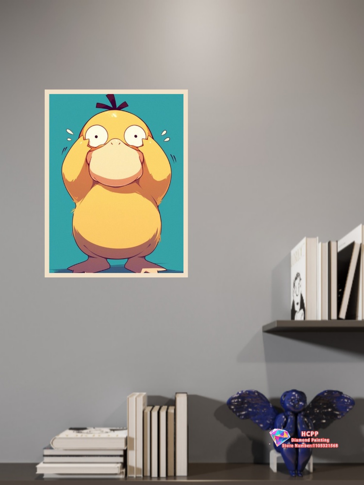 1pc フレームレス Psyduck 漫画 5D ダイヤモン - Resin Art Wall Decor のレビューと価格