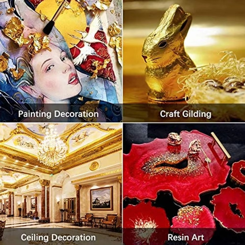 100枚入り 模造金銀銅箔紙 DIY樹脂キャンドル石膏クラフ - Resin Art For Wedding Gift のレビューと価格