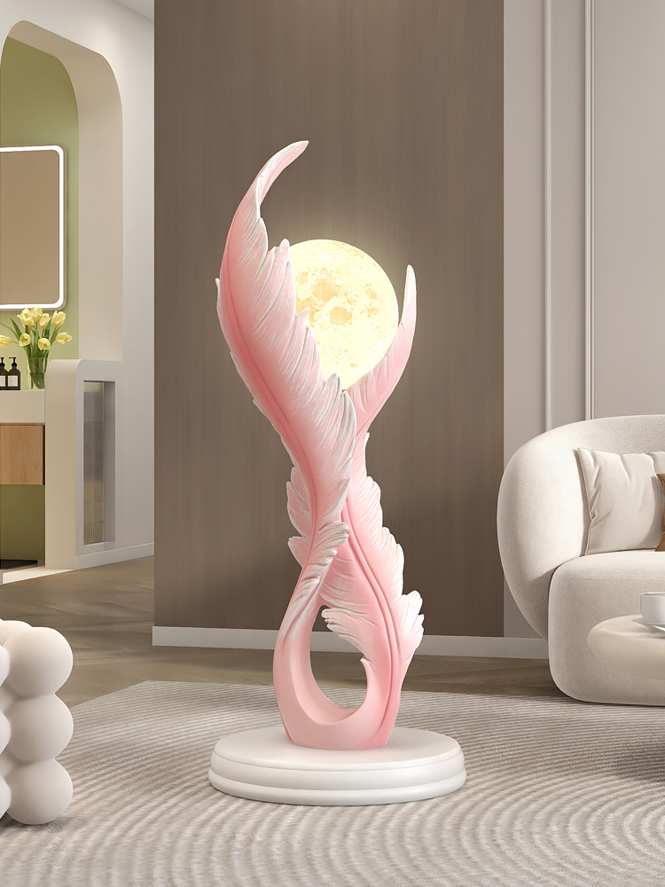 家の装飾クリエイティブ発光羽樹脂像床の装飾北欧リビングルーム - Resin Art Floor のレビューと価格