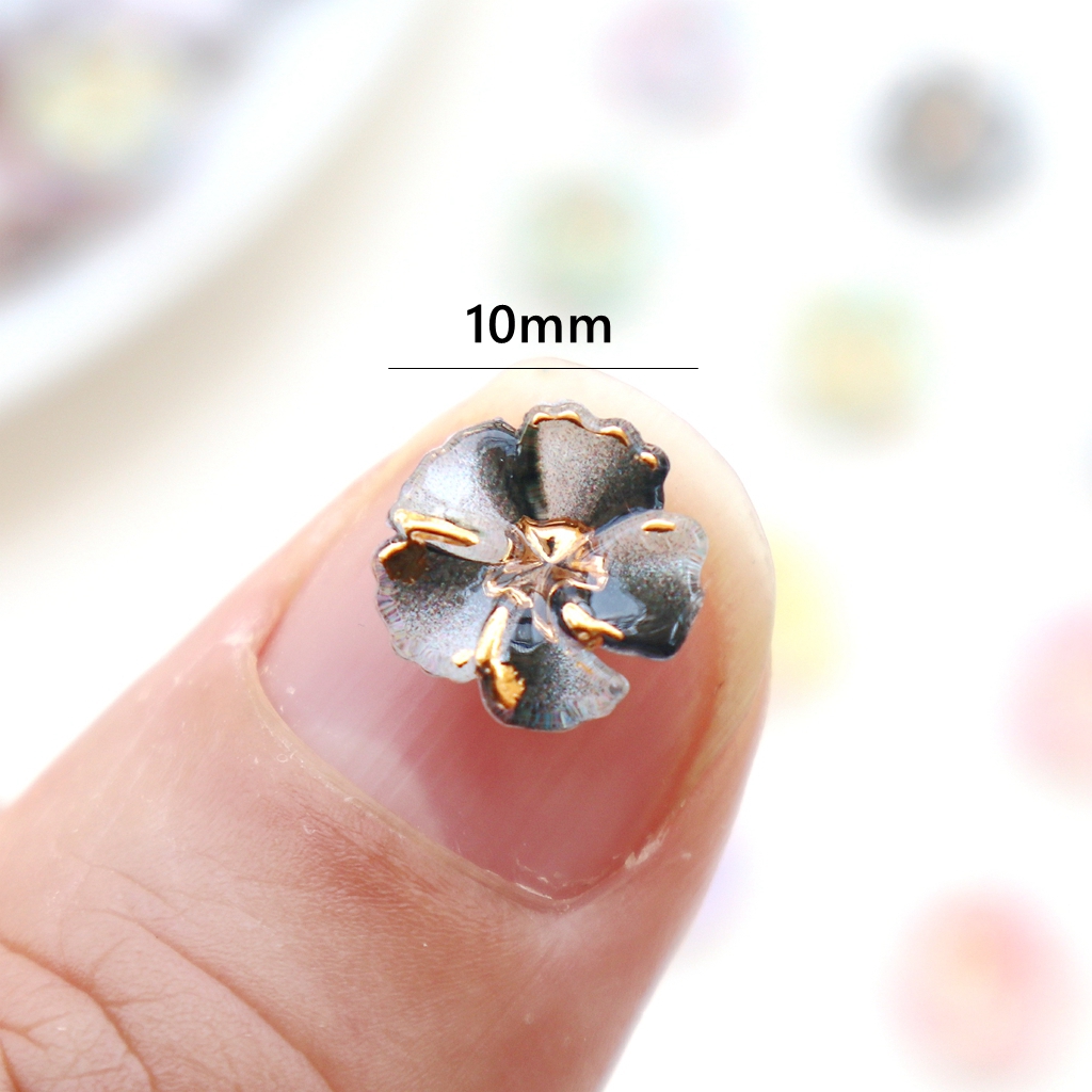 30個入りミニ樹脂フラワーカボション - 虹色のフラットバッ - Resin Art Case のレビューと価格