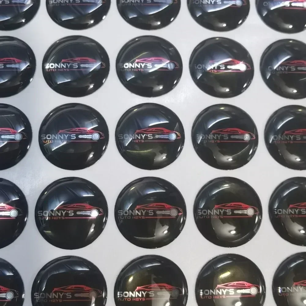 B カスタマイズされた 14 ミリメートルラウンド車のキーフ - Resin Art Logo のレビューと価格