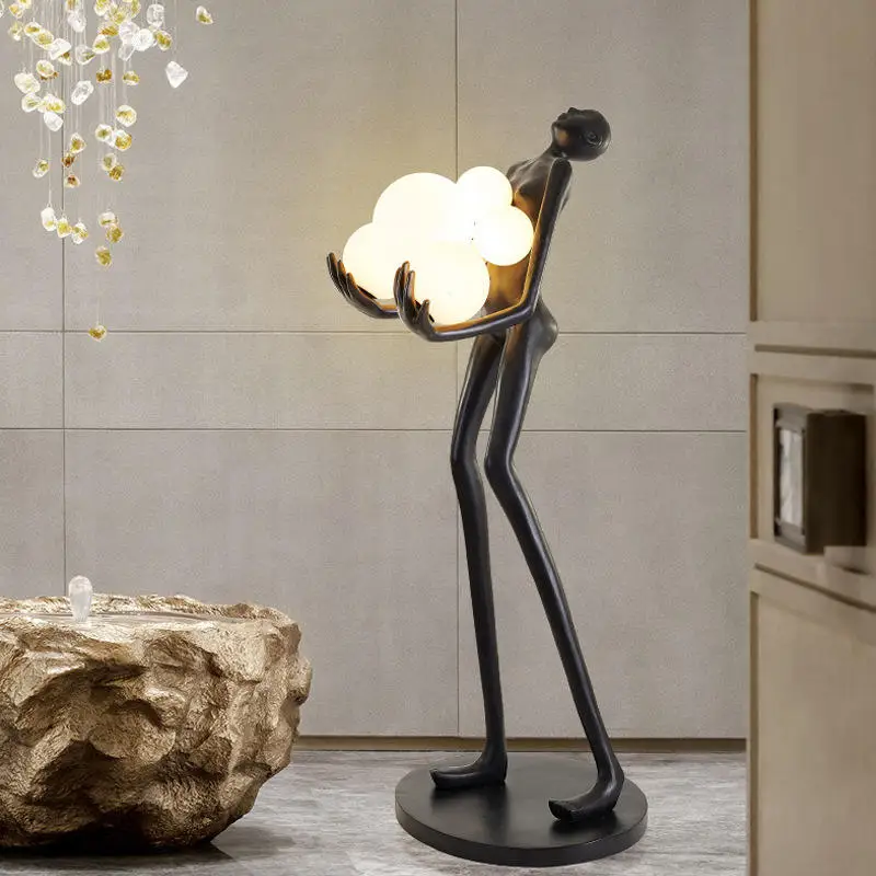 ヒューマノイドフロアランプ モダンLEDフロアライト スカル - Resin Art Floor のレビューと価格